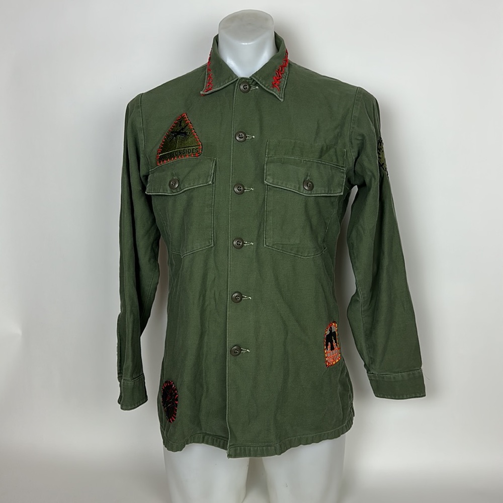 Riley 1880 Vintage Cotton One Love Bob Marley Shirt Military Jacket Women’s L